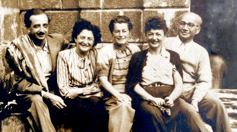 Olga Fisch y su familia